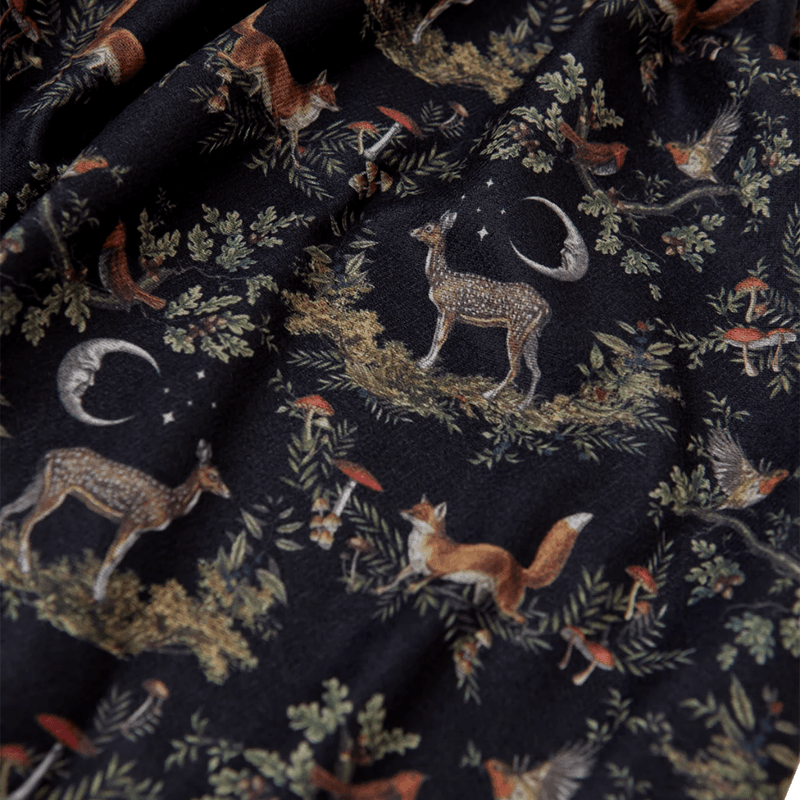 Fable England A Night's Tale Woodland Scarf in Black