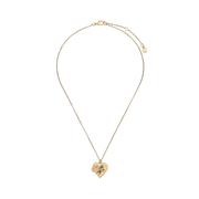 Full Fable England swallow heart locket necklace with gold chain and extender