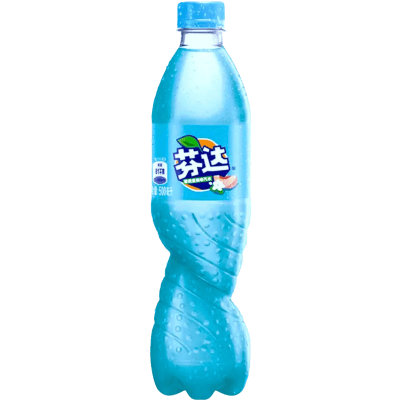 Fanta Jasmine Peach China soda drink 500ml bottle with peach and floral jasmine flavour
