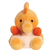 Felipe Seahorse Palm Pals plush with cute black eyes, rounded snout, orange fins, peach belly and curled tail.