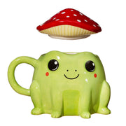 Fergus Frog Mug with Mushroom Lid - Something Different Gift Shop