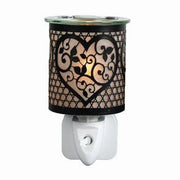 Filigree Heart Plug - In Wax Melt Burner – Black - Something Different Gift Shop