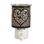 Filigree Heart Plug - In Wax Melt Burner – Black - Something Different Gift Shop