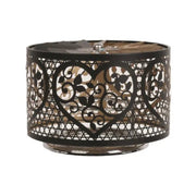 Filigree Heart Spinning Carousel Candle Shade – Black & Gold - Something Different Gift Shop