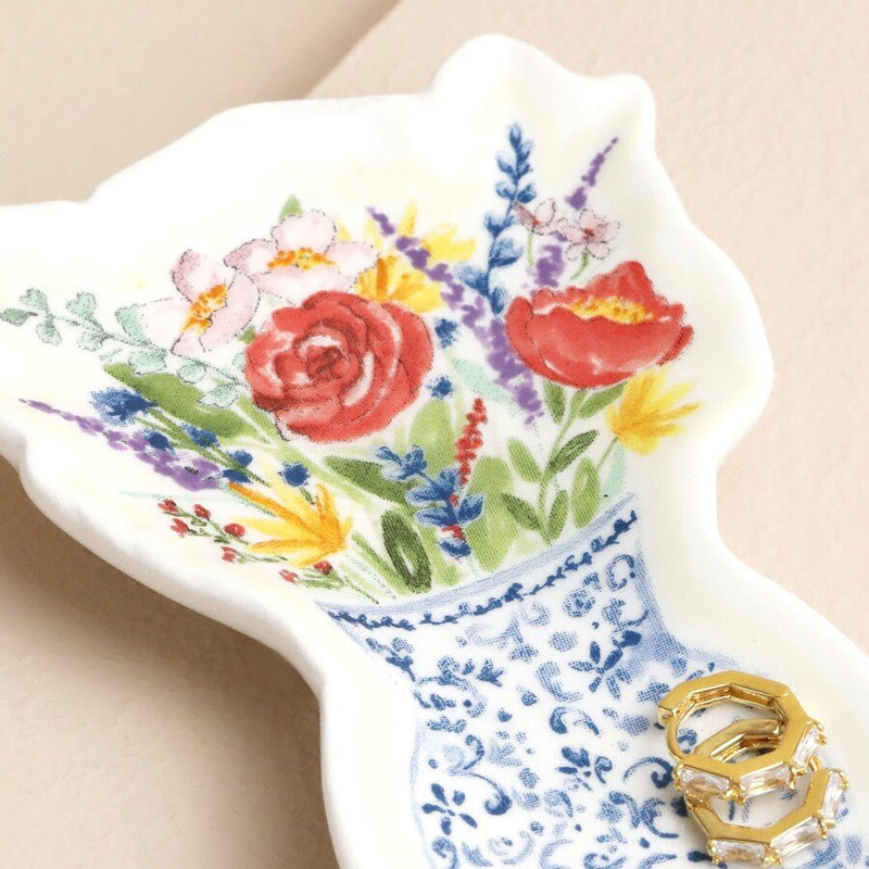 Lisa Angel Flowers in Vase Bouquet Trinket Dish – Something Different Gift Shop