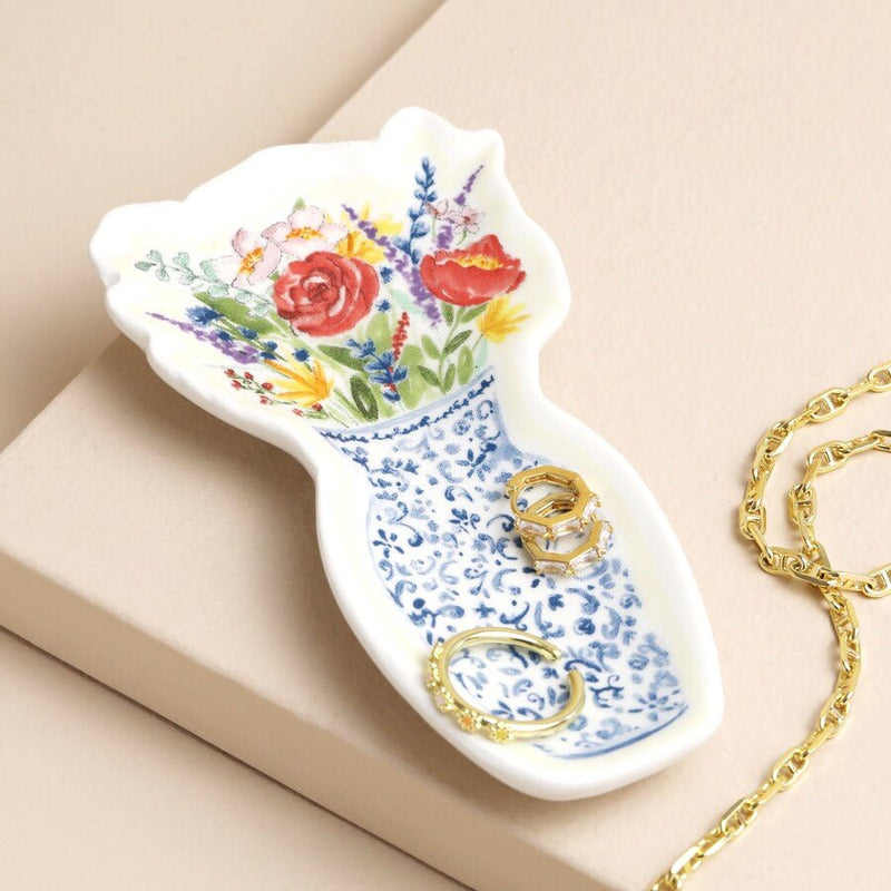 Lisa Angel Flowers in Vase Bouquet Trinket Dish – Something Different Gift Shop