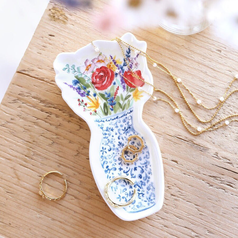 Lisa Angel Flowers in Vase Bouquet Trinket Dish – Something Different Gift Shop