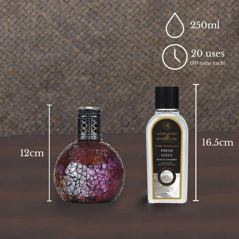 Fragrance Lamp Gift Set - Rose Bud & Fresh Linen - Something Different Gift Shop