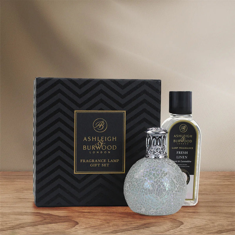 Fragrance Lamp Gift Set - The Pearl & Fresh Linen - Something Different Gift Shop