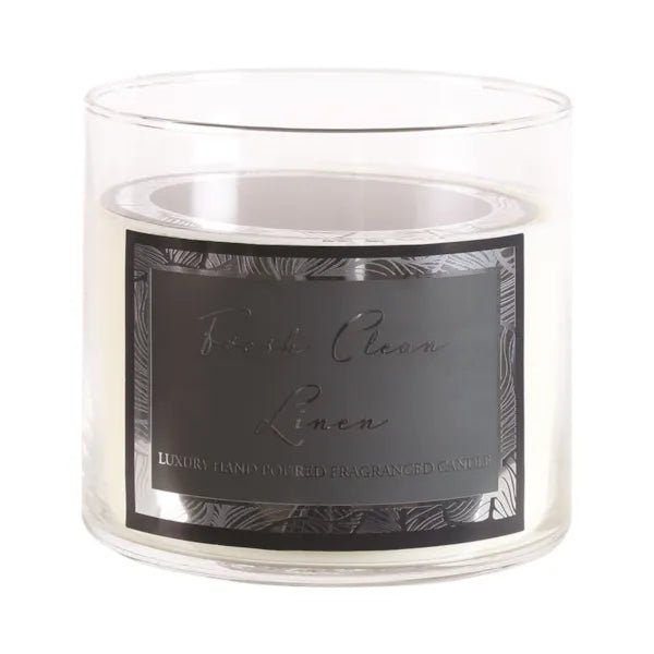 Fresh Clean Linen Luxury Scented Candle – Jasmine, Musk & Vanilla - Something Different Gift Shop