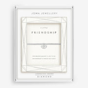 Joma Jewellery A Little Friendship Bracelet with interlocking hearts and lab-grown diamond