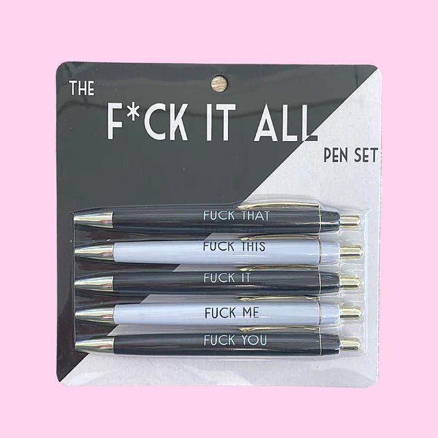 Fuck It All Ballpoint Pen Set – Sweary Gifts for Men - Something Different Gift Shop