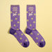 Laid flat novelty socks with flowers and mental health humour slogan, designed as a fun and relatable womens gift.

