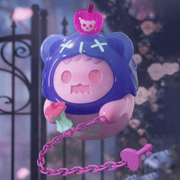 “Nightwatch” super-hidden Baby Ghost Bear with apple halo and heart-chain flail – The Secret Bear Garden chase figure

