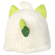Back view of Squishable Alter Egos Ghost Kitty Plush showing green ears and striped tail