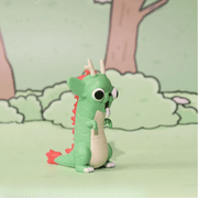 Hidden green Dragon figure from the Partner Toys GODGWAWA Weird Animals blind box series