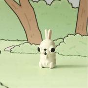 White Rabbit figure from the Partner Toys GODGWAWA Weird Animals blind box series