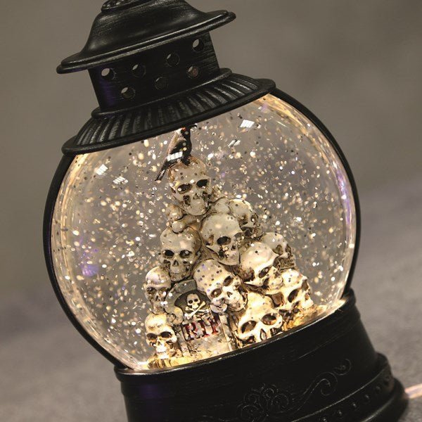 LED Skull Lantern Water Spinner