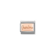 Nomination Classic Link with rose-gold Grandma engraving on stainless steel