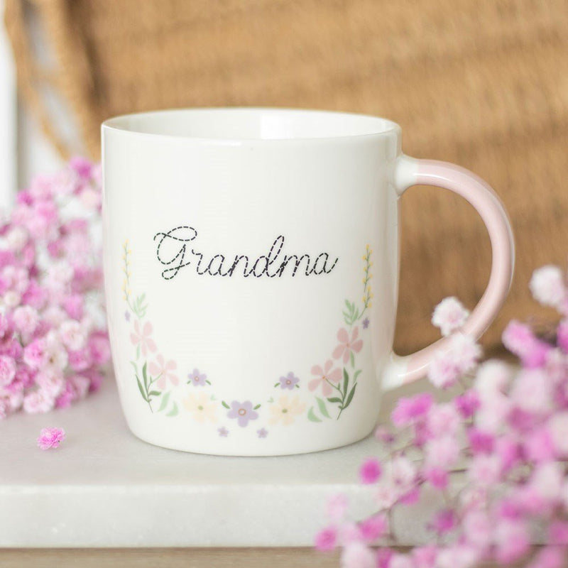 Grandma Pastel Floral Mug - Something Different Gift Shop