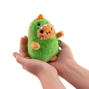 Green Dino Ricespud Mini Sitting Plush Toy - Something Different Gift Shop