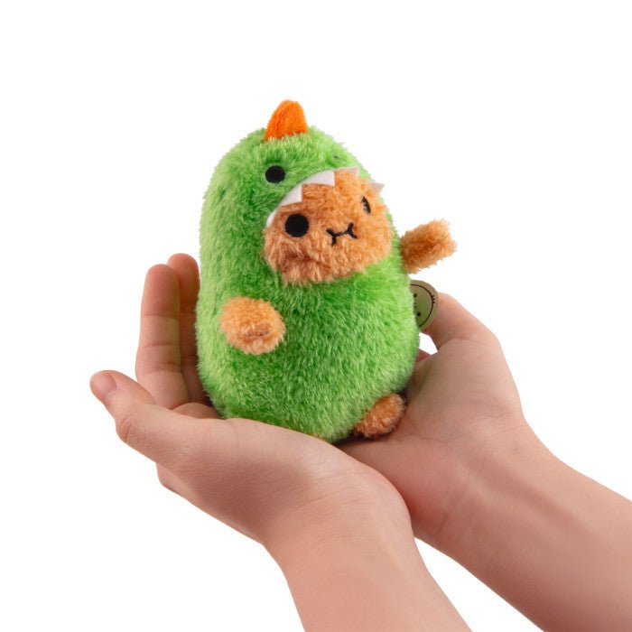 Green Dino Ricespud Mini Sitting Plush Toy - Something Different Gift Shop