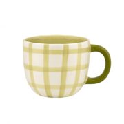 Green gingham Sass & Belle Surprise Pickle Mug