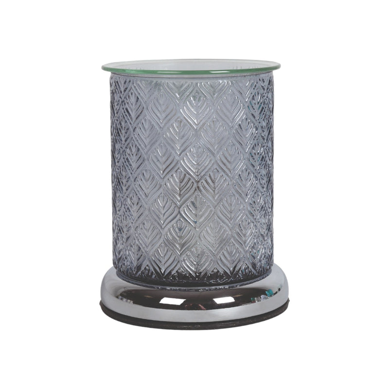 Grey Leaf Touch Electric Wax Melt Burner - Something Different Gift Shop
