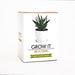 Grow It Air Filtering Aloe vera plant kit box standing on white background