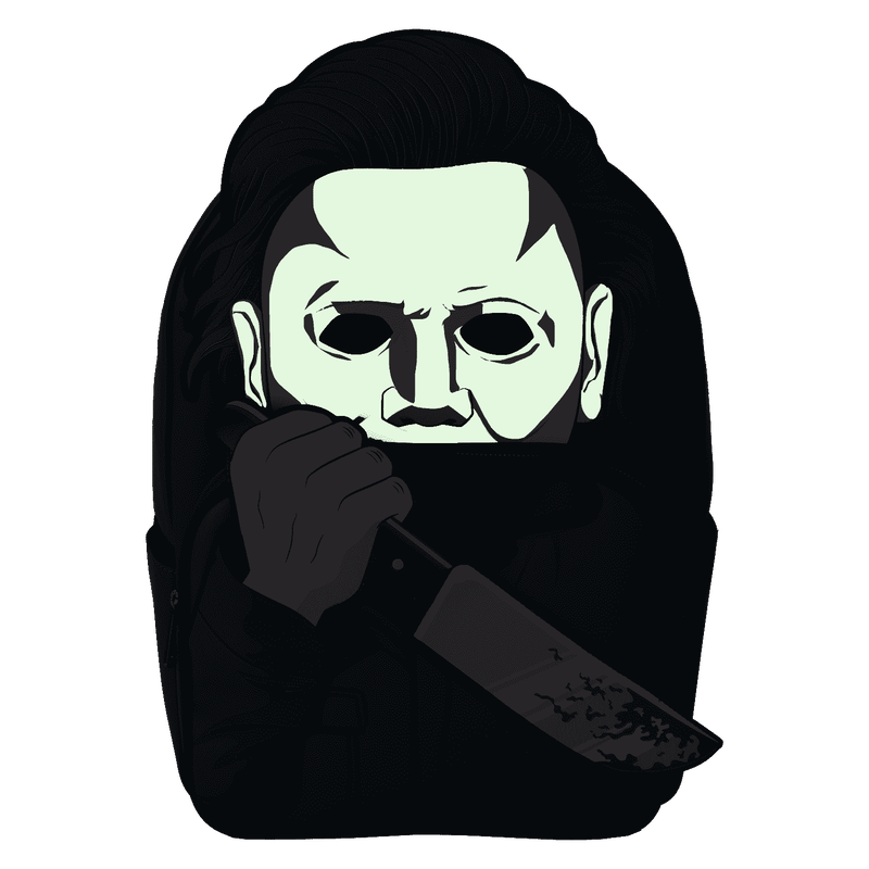 Halloween Michael Myers Cosplay Glow Full - Size Backpack - Something Different Gift Shop