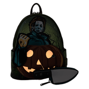 Halloween Michael Myers Pumpkin Glow Mini Backpack With Coin Bag - Something Different Gift Shop