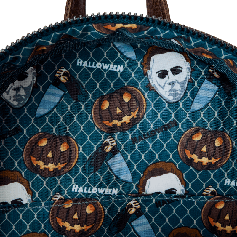 Halloween Michael Myers Pumpkin Glow Mini Backpack With Coin Bag - Something Different Gift Shop
