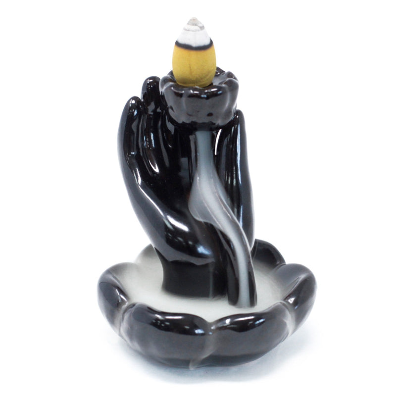 Hand & Lotus Flower Backflow Incense Burner - Something Different Gift Shop