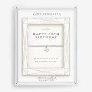 “Presentation gift box containing Happy 18th Birthday diamond bracelet”