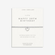 Joma Happy 30th Birthday bracelet on foiled sentiment card