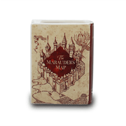 Harry Potter book shaped ceramic vase with Marauder’s Map artwork