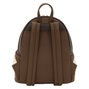 Rear of Loungefly Harry Potter Hagrid Mini Backpack showing adjustable shoulder straps