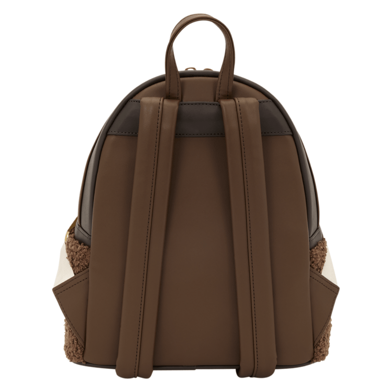 Rear of Loungefly Harry Potter Hagrid Mini Backpack showing adjustable shoulder straps