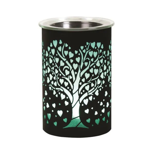 Heart Tree LED Wax Melt Burner – Black - Something Different Gift Shop
