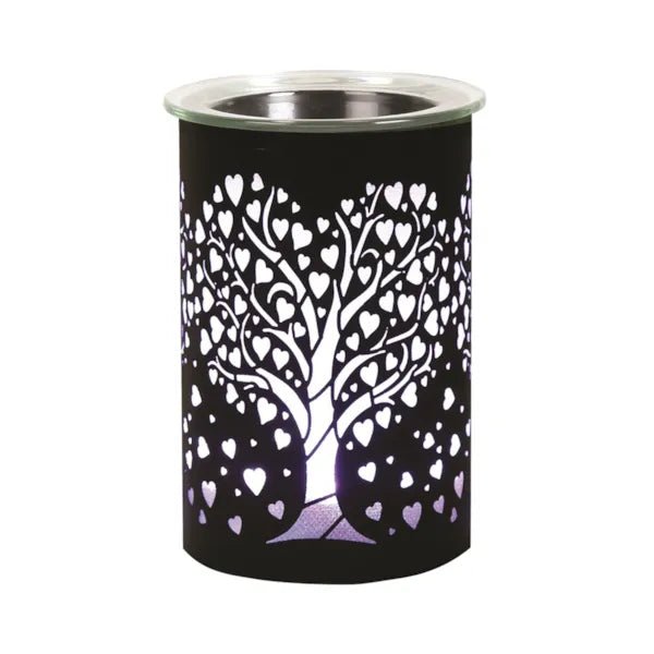 Heart Tree LED Wax Melt Burner – Black - Something Different Gift Shop