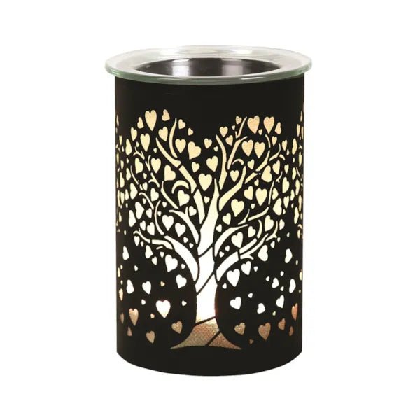 Heart Tree LED Wax Melt Burner – Black - Something Different Gift Shop