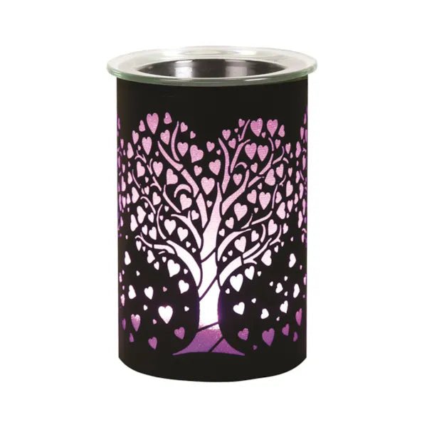 Heart Tree LED Wax Melt Burner – Black - Something Different Gift Shop