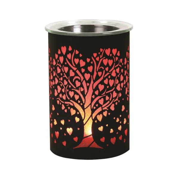 Heart Tree LED Wax Melt Burner – Black - Something Different Gift Shop