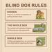 Hello The Great Artists Series Blind Box rules showing hidden design and box details
