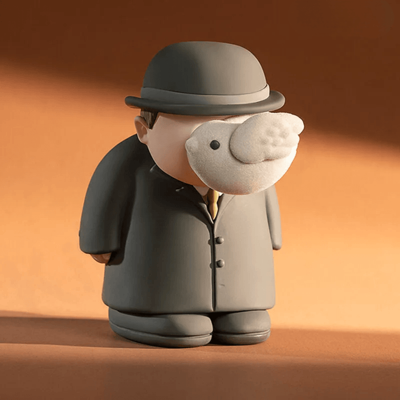 Hello The Great Artists The Man in a Bowler Hat blind box figure