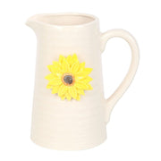 Hello Sunshine Ceramic Flower Jug with 3D Sunflower - Something Different Gift Shop
