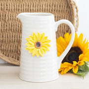 Hello Sunshine Ceramic Flower Jug with 3D Sunflower - Something Different Gift Shop