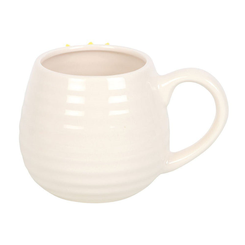 Hello Sunshine Rounded Mug with 3D Sunflower - Something Different Gift Shop