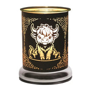 Highland Cow Black Touch Wax Melt Burner - Something Different Gift Shop