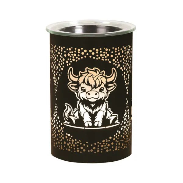 Highland Cow LED Wax Melt Burner – Black - Something Different Gift Shop